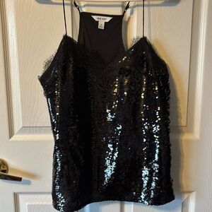 Sequin Sleeveless Blouse
